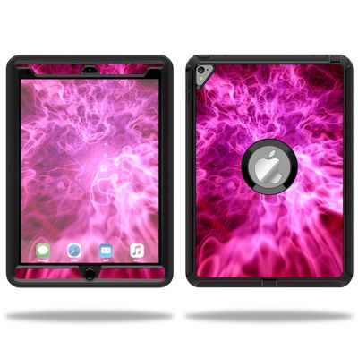 MightySkins Skin Compatible with OtterBox Defender Apple iPad Pro 9.7 Case wrap Cover Sticker Skins Red Mystic Flames