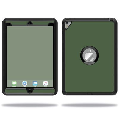 MightySkins Skin Compatible with OtterBox Defender Apple iPad Pro 9.7 Case wrap Cover Sticker Skins Solid Olive