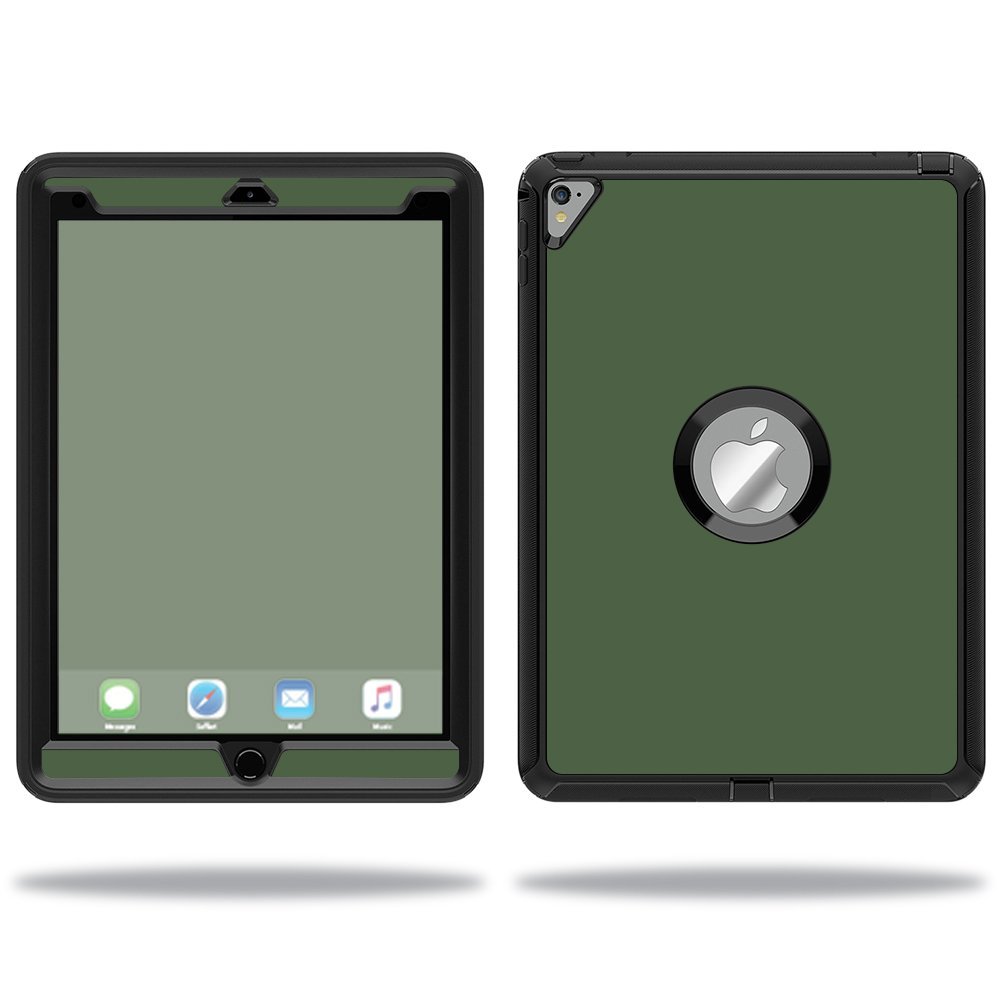 MightySkins Skin Compatible with OtterBox Defender Apple iPad Pro 9.7 Case wrap Cover Sticker Skins Solid Olive