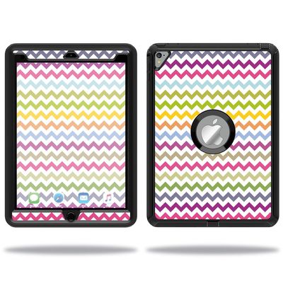 MightySkins Skin Compatible with OtterBox Defender Apple iPad Pro 9.7 Case wrap Cover Sticker Skins Rainbow Chevron