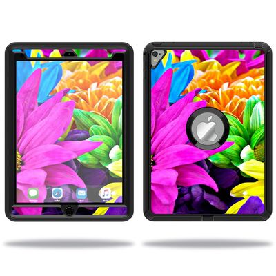 MightySkins Skin Compatible with OtterBox Defender Apple iPad Pro 9.7 Case wrap Cover Sticker Skins Colorful Flowers