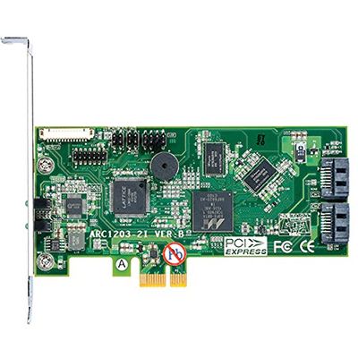 Areca 1203-2I 2-Port PCIe x1 to SATA RAID Adapter