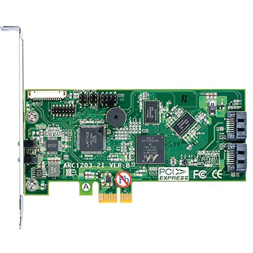 Areca 1203-2I 2-Port PCIe x1 to SATA RAID Adapter