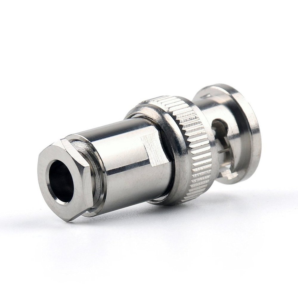 2X Connector BNC Male Plug Clamp RG58 RG142 RFC195 RG400 Cable Straight Ships from USA