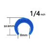 Newzoll 1/4 Inch Locking Clips for RO Water Filter, Blue, 50 Pcs view 2