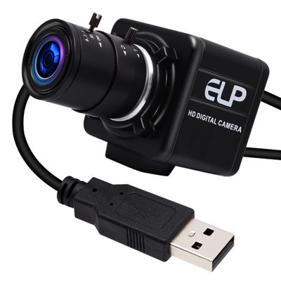 ELP Low Illumination USB Camera HD Manual Zoom 4mm Lens PC CMERA for Computer Mini UVC Webcam 0.01lux Industrial Webcamera 960P AR0130 Security Lightburn Cam for Laptop
