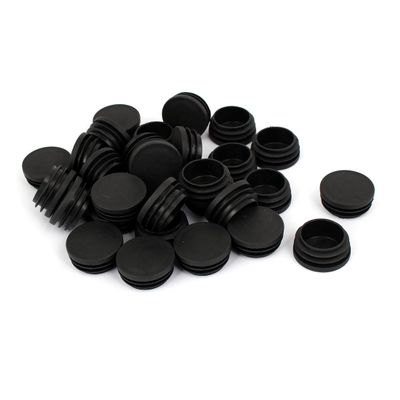 uxcell 30pcs 38mm Dia Plastic Blanking End Cap Tube Insert Black
