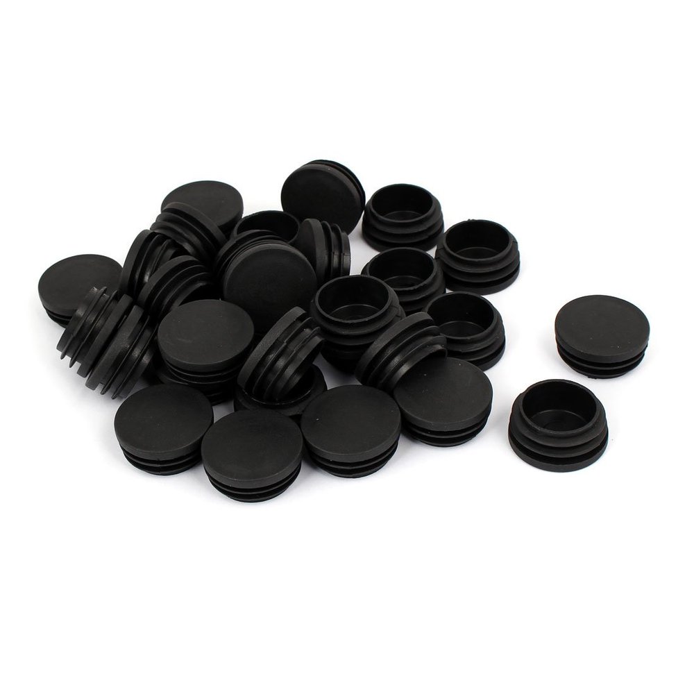 uxcell 30pcs 38mm Dia Plastic Blanking End Cap Tube Insert Black