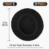 Geekria 2 Pairs Flex Fabric Headphones Ear Covers - Product Safety Certified - Washable & Stretchable Earcup Protectors for Over-Ear Headsets, Sweat Pads for Gym, Gaming (S/Black) view 2