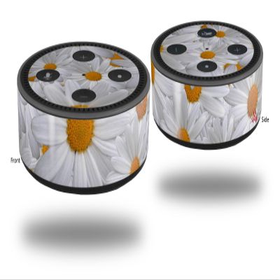 Skin Wrap Decal Set 2 Pack for Amazon Echo Dot 2 - Daisys (2nd Generation ONLY - Echo NOT Included)