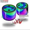 Skin Wrap Decal Set 2 Pack for Amazon Echo Dot 2 - Rainbow Swirl (2nd Generation ONLY - Echo NOT Included) view 2