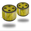 Skin Wrap Decal Set 2 Pack for Amazon Echo Dot 2 - Stardust Yellow (2nd Generation ONLY - Echo NOT Included) view 1