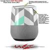 Chevrons Gray and Seafoam - Decal Style Skin Wrap fits Google Home Original (Google Home NOT Included) view 2