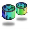 Skin Wrap Decal Set 2 Pack for Amazon Echo Dot 2 - Rainbow Skull Collection (2nd Generation ONLY - Echo NOT Included) view 1