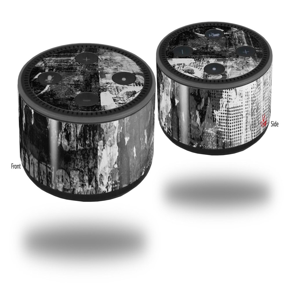 Skin Wrap Decal Set 2 Pack for Amazon Echo Dot 2 - Graffiti Grunge Skull (2nd Generation ONLY - Echo NOT Included)