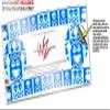 Skin Wrap Decal Set 2 Pack for Amazon Echo Dot 2 - Skull and Crossbones Pattern Blue (2nd Generation ONLY - Echo NOT Included) view 3