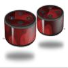 Skin Wrap Decal Set 2 Pack for Amazon Echo Dot 2 - Bokeh Hearts Red (2nd Generation ONLY - Echo NOT Included) view 1