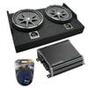 American Sound Connection 43C124 Compatible with Ford F150 Super Cab 2015-2025 12" Comp C12 Series 150W RMS 4 Ohm Subwoofer, 46CXA8001 Sub Amplifier and FTB2X12-15EXTCAB Dual Sub Box view 1