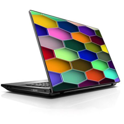 15 15.6 inch Laptop Notebook Skin Vinyl Sticker Cover Decal Fits 13.3" 14" 15.6" 16" HP Lenovo Apple Mac Dell Compaq Asus Acer/Colorful Octagon Pattern
