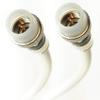 10ft White Bare Copper RG6 Cable 18AWG CORE 3Ghz 75 Ohm CL2 in-Wall Use HD Antenna Approved Weather Boot Water Seal CONNECTORS UL ETL Cut to Order Assembled in USA view 2