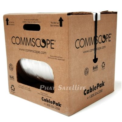 1000ft WHITE MADE IN USA COMMSCOPE RG6 COAXIAL CABLE 18AWG COPPER CLAD WHITE FLAME RETARDANT PVC