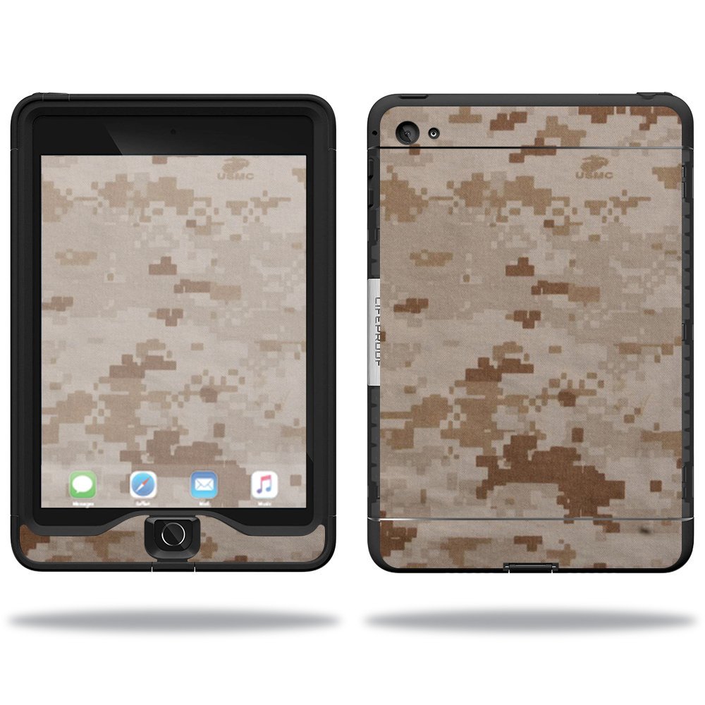 MightySkins Skin Compatible with Lifeproof Apple iPad Mini 4 Case nuud Case wrap Cover Sticker Skins Desert Camo