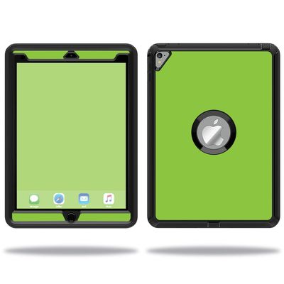 MightySkins Skin Compatible with OtterBox Defender Apple iPad Pro 9.7 Case wrap Cover Sticker Skins Solid Lime Green