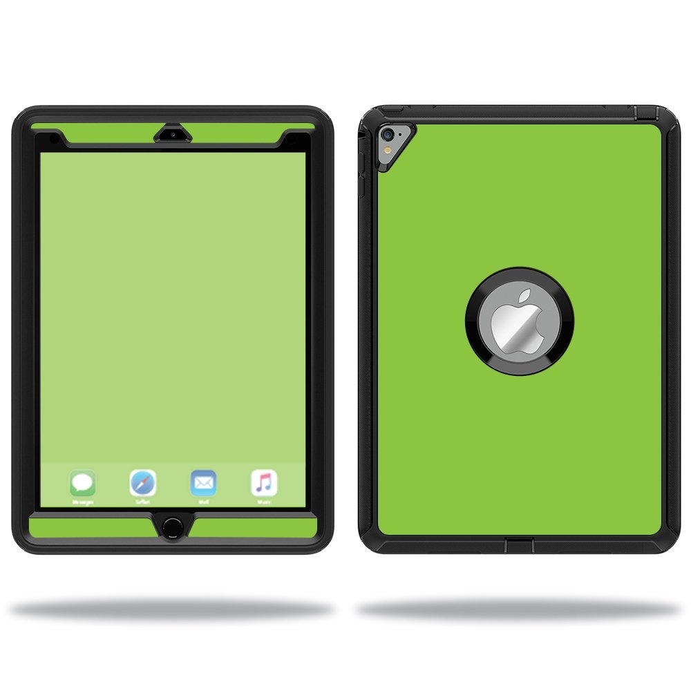MightySkins Skin Compatible with OtterBox Defender Apple iPad Pro 9.7 Case wrap Cover Sticker Skins Solid Lime Green