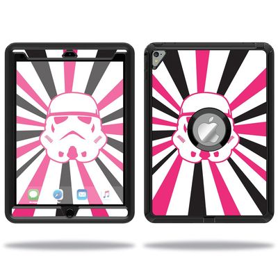 MightySkins Skin Compatible with OtterBox Defender Apple iPad Pro 9.7 Case wrap Cover Sticker Skins Pink Star Rays