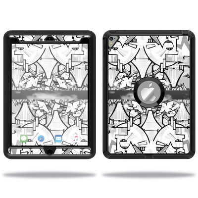 MightySkins Skin Compatible with OtterBox Defender Apple iPad Pro 9.7 Case wrap Cover Sticker Skins Black Tags