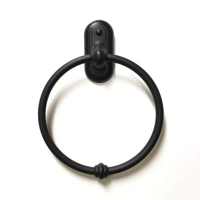 Wood Technology Towel Ring in Matte Black