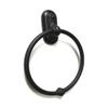 Wood Technology Towel Ring in Matte Black view 2