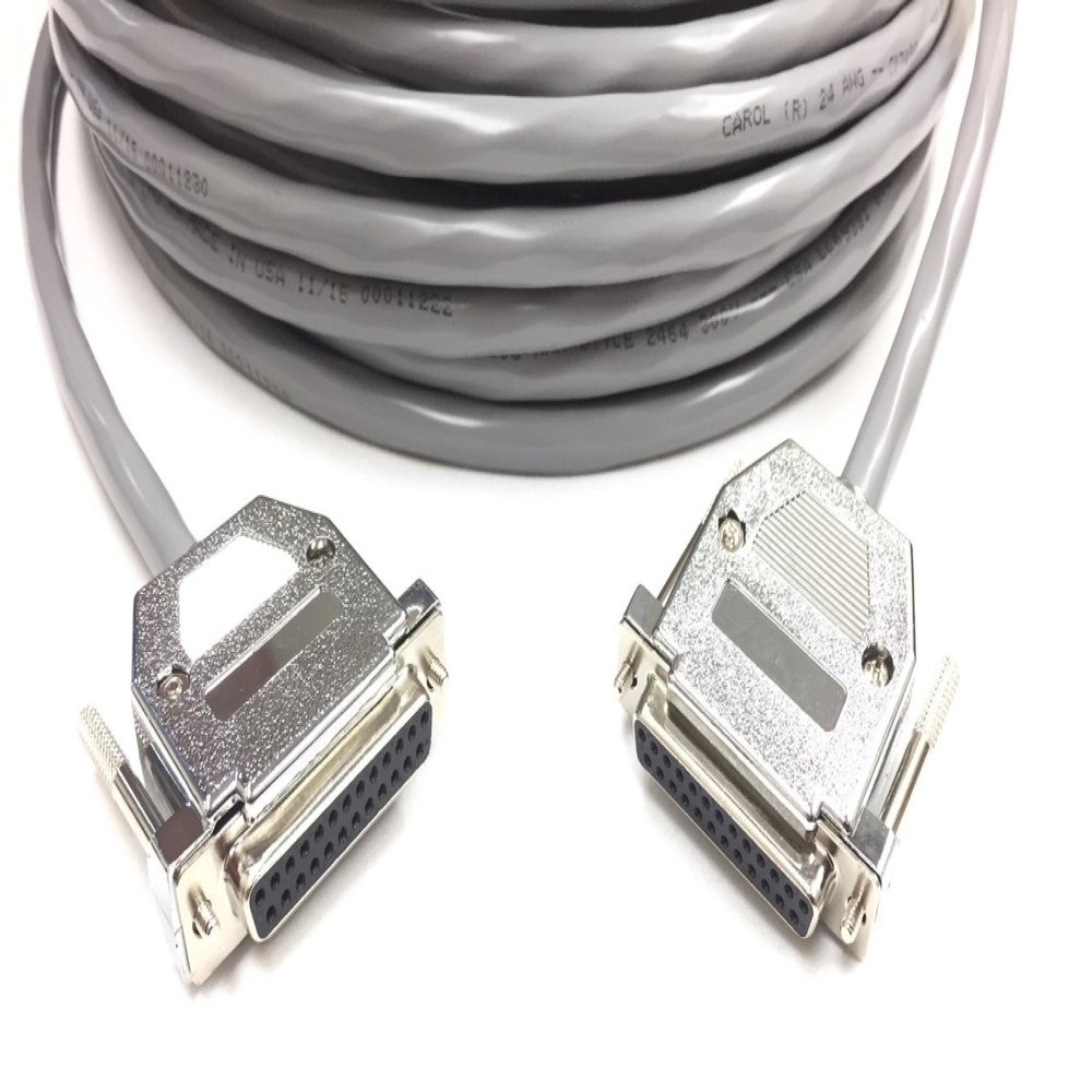 100ft DB25 Female to DB25 Female RS232 Extension Cable 24 AWG