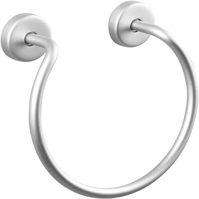 InterDesign Metro Rustproof Aluminum Wall Mount Towel Ring Holder for Bathroom - Silver