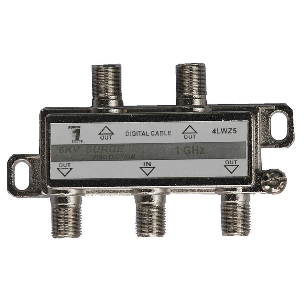 Cable Splitter, 4-Way, F-Type, 1 GHz