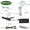 AIBOO LED Under Cabinet Puck Lights CCT Light Color Temperature Adjustable Warm+White Double Color with Dimmable RF Remote Controller for Kitchen Shelf Ambiance Display Lighting (8 Lights, 24W) view 3