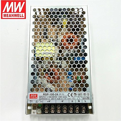 MEAN WELL 100W 4.2A 24V Power Supply RSP-100-24 110/220V AC to DC 24V with PFC function