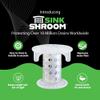 SinkShroom SSCLE988 The Revolutionary Sink Drain Protector Hair Catcher/Strainer/Snare, Clear view 2