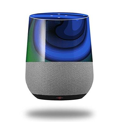 Alecias Swirl 01 Blue - Decal Style Skin Wrap fits Google Home Original (Google Home NOT Included)