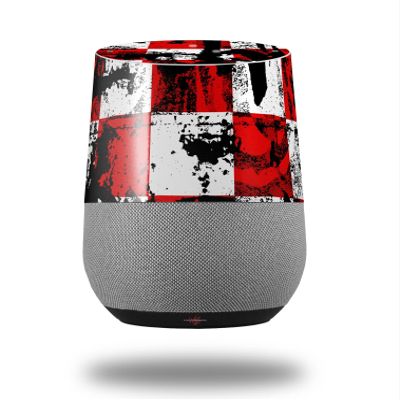 Checker Graffiti - Decal Style Skin Wrap fits Google Home Original (Google Home NOT Included)