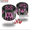 Skin Wrap Decal Set 2 Pack for Amazon Echo Dot 2 - Floral Pattern Pink (2nd Generation ONLY - Echo NOT Included) view 2
