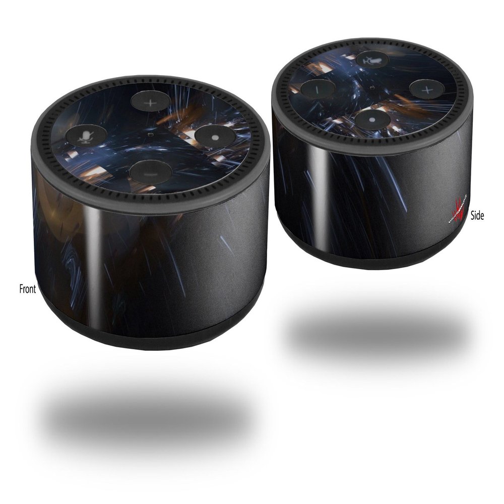 Skin Wrap Decal Set 2 Pack for Amazon Echo Dot 2 - Cyborg (2nd Generation ONLY - Echo NOT Included)