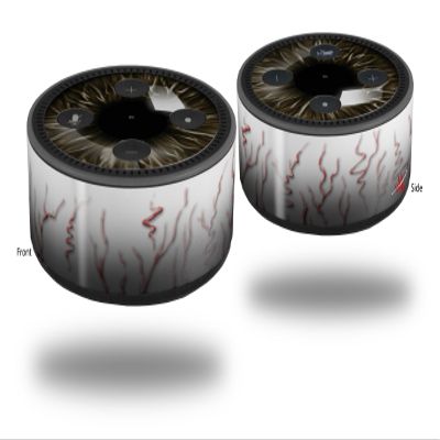 Skin Wrap Decal Set 2 Pack for Amazon Echo Dot 2 - Eyeball Brown (2nd Generation ONLY - Echo NOT Included)