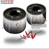 Skin Wrap Decal Set 2 Pack for Amazon Echo Dot 2 - Eyeball Brown (2nd Generation ONLY - Echo NOT Included) view 2