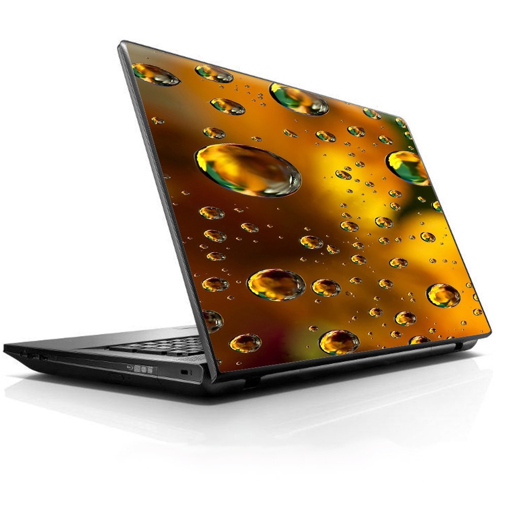 15 15.6 inch Laptop Notebook Skin Vinyl Sticker Cover Decal Fits 13.3" 14" 15.6" 16" HP Lenovo Apple Mac Dell Compaq Asus Acer/Gold Water Drops Droplets