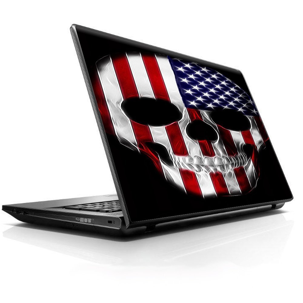 15 15.6 inch Laptop Notebook Skin Vinyl Sticker Cover Decal Fits 13.3" 14" 15.6" 16" HP Lenovo Apple Mac Dell Compaq Asus Acer/American Skull Flag in Skull