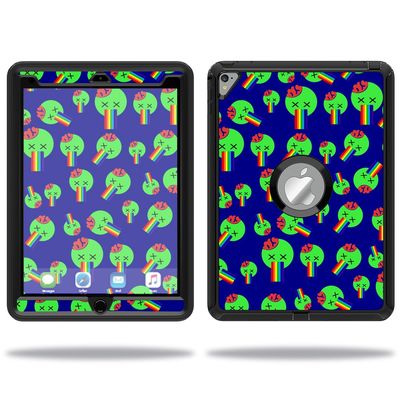 MightySkins Skin Compatible with OtterBox Defender Apple iPad Pro 9.7 Case wrap Cover Sticker Skins Rainbow Brains Out