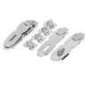 uxcell Cupboard Drawer Safety Padlock Door Latch Lock Hasp Staples Silver Tone 5pcs view 1