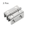 uxcell 10mm Thickness Double Clamps Glass Door Hinges Silver Tone 2pcs view 3