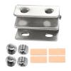 uxcell 10mm Thickness Double Clamps Glass Door Hinges Silver Tone 2pcs view 4
